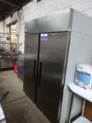 Fosters 2 door upright freezer, mobile