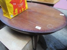 Mahogany oval extending dining table