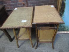 2 bamboo side tables