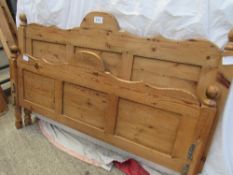 Pine king size bed & mattress