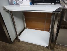 90cm stainless steel preparation table with under shelf