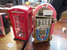 Juke box phone & telephone box phone