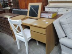 Dressing table with mirror & chair