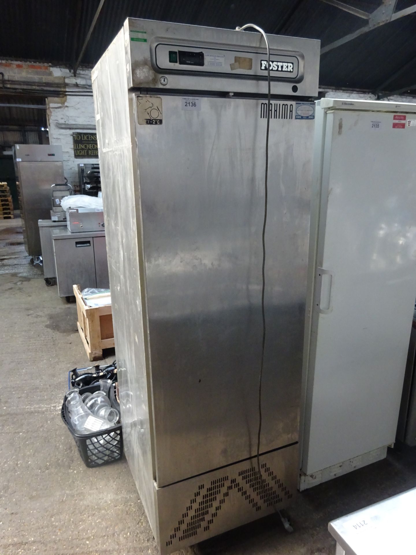 Fosters single door upright fridge