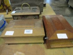 3 wooden storage boxes