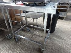 80cm mobile stainless steel table