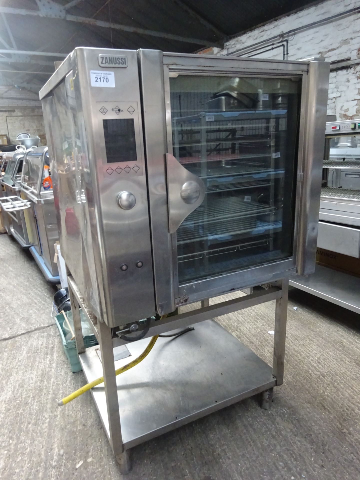 Zanussi ten grid gas combi oven on stand