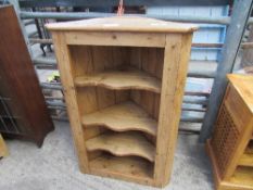 Pine corner unit & a bedside cabinet