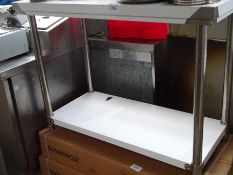120cm stainless steel preparation table with under shelf