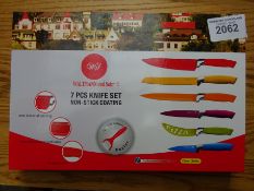 7 piece coloured knife set