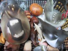 Decorative ducks, barometer & other various items