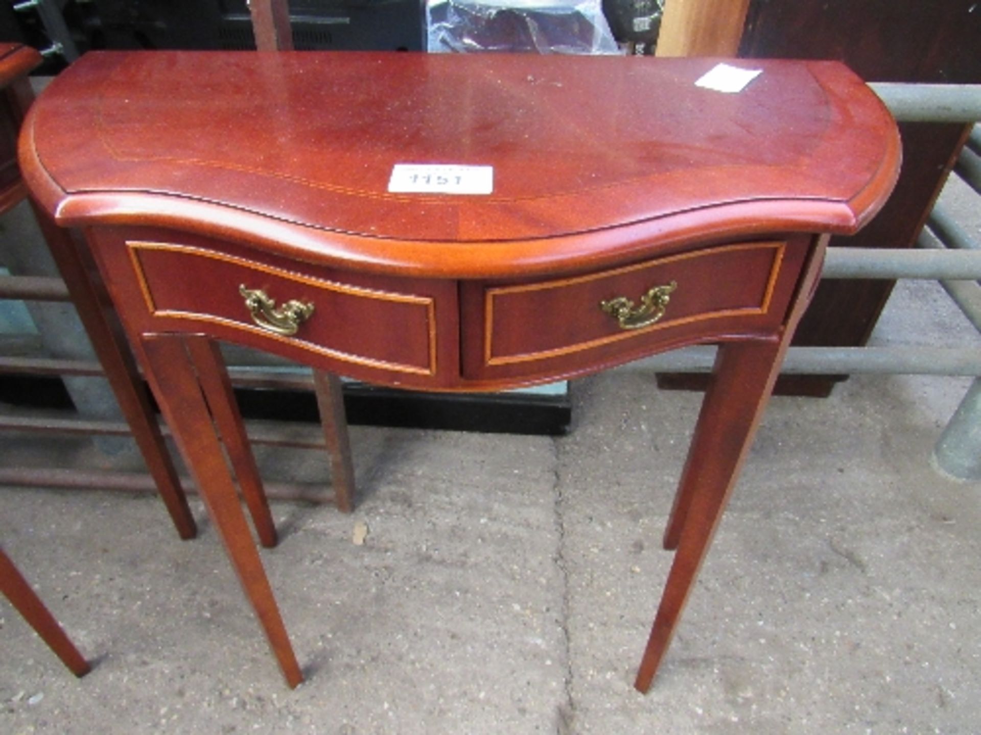 Pair of mahogany console tables - Image 2 of 2