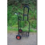Harness trolley by Hartland which can hold 2 sets, on pneumatic wheels
