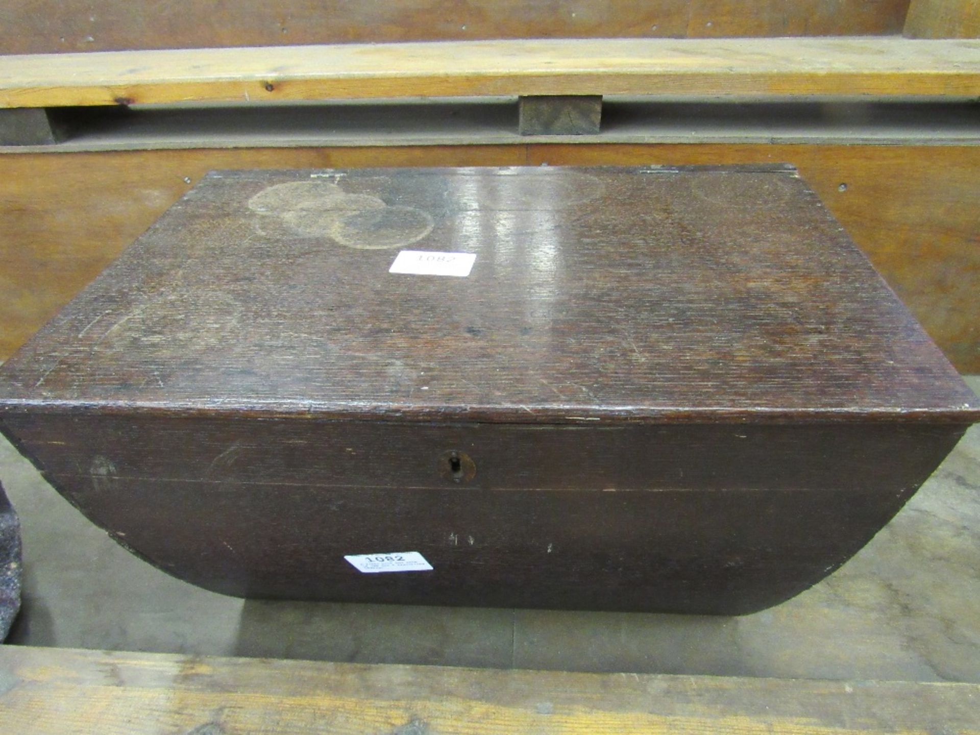 A front boot box made of oak for a travelling Chariot