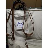 Set of brown full size driving reins