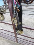 Three small martingales with brasses, one marked Pearson, Bedford