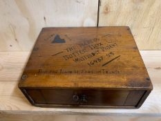 Wooden butter box, 9ins x 7ins x 3in