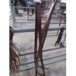 Pair of brown leather traces, 64ins x 1.25ins