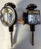 Pair of whitemetal trap lamps