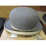 A grey bowler hat