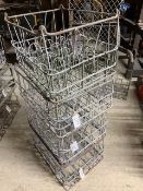 4 galvanised metal milk crates