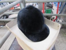 Black Patey hunt cap, 6 7/8