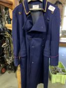 Navy livery jacket with gold trim, size L