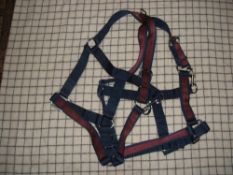 Two nylon Shire heavy horse headcollars