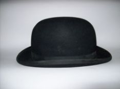 Black bowler hat