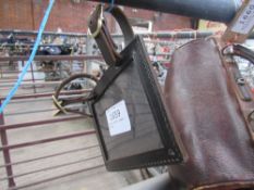 Brown leather number holder