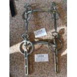 Stainless steel Mullen mouth bit and a stainless steel Arch mouth Liverpool bit, both 5.5ins