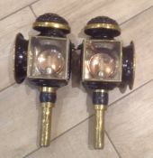 Pair of antique carriage lamps