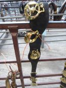 Heavy horse martingale with five horse brasses