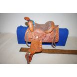 Miniature Western saddle