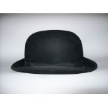 Black bowler hat