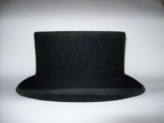 Black top hat by Christy's of London, size 7 1/4