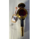 Rear carriage lamp with brass trim