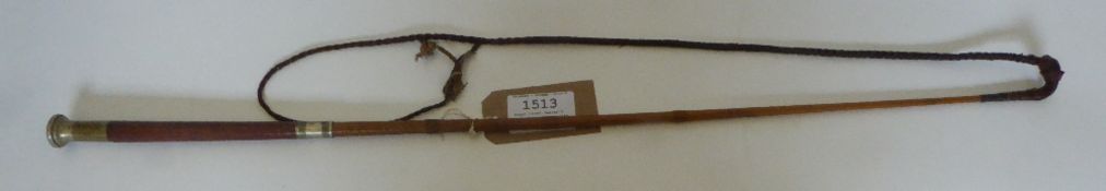 Steel-lined dealer's whip; broken (view in security pen)