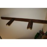 Double wooden saddle rack