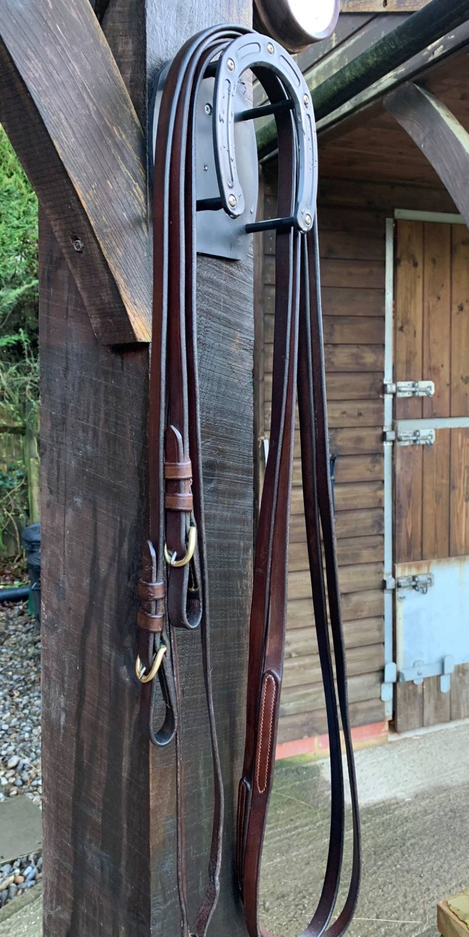 English leather pony driving reins