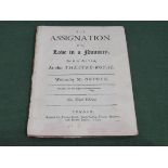 17th Century Play: The Assignation or Love in a Nunnery by John Dryden as it is acted at the Theatre