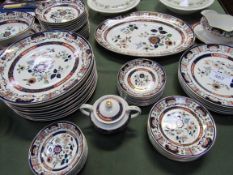 70 pieces of Japanese Nikko Ironstone Double Phoenix dinnerware. Estimate £40-60.