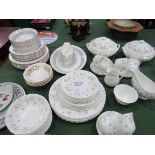Quantity of Royal Doulton ""Counterpoint"" dinnerware together with Wedgwood ""April flowers""
