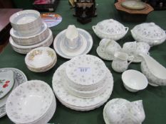 Quantity of Royal Doulton ""Counterpoint"" dinnerware together with Wedgwood ""April flowers""