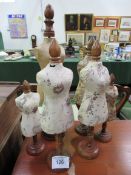 6 model dress maker's dummies. Estimate £20-40.