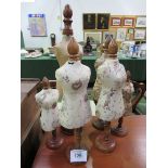 6 model dress maker's dummies. Estimate £20-40.