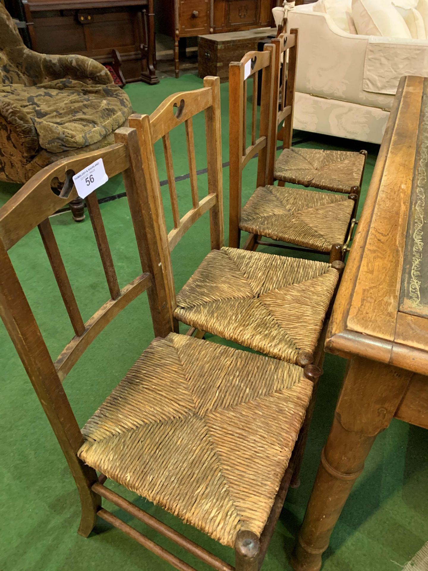 4 string seat chairs. Estimate £10-20. - Image 4 of 4