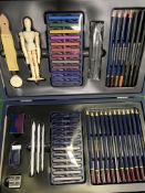 Artist's set in blue coloured case, new. Estimate £15-20.