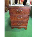 Mahogany small chest of 3 graduated drawers, 53 x 49 x 74cms. Estimate £10-20