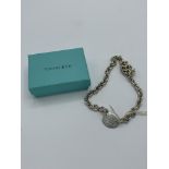 925 silver Tiffany necklace complete with label marked ""please return to Tiffany & Co New York""